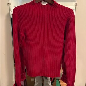 Red Large Ribbed Sweater